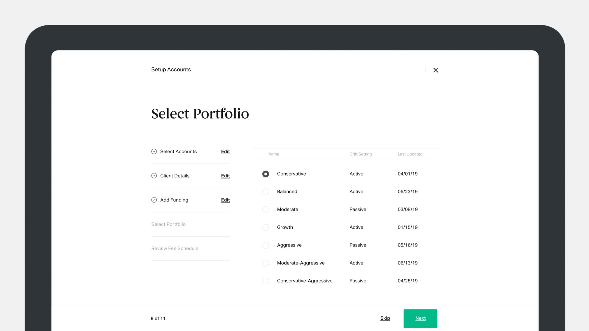 Altruist product - open account